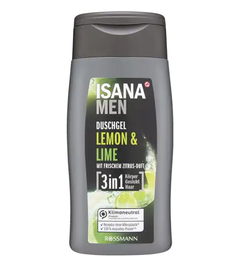 Изображение ISANA MEN Lemon & Lime shower gel, 300ml