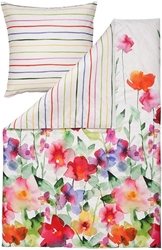 Picture of Estella Reversible bedding set, watercolour, 4703 985 flowers, maco satin, 135 cm x 200 cm