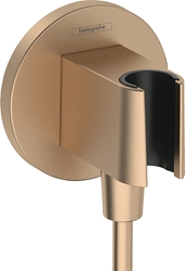 Изображение hansgrohe FixFit S Wall Connector with Shower Head Bracket Brushed Bronze, 26888140