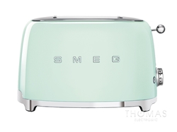 Picture of Smeg toaster TSF01PGEU 50s retro style, 2 slices, 950 watts, stainless steel, pastel green