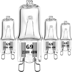 תמונה של מנורת תנור G9 מנורת הלוגן 25W 230V מנורת תנור ליישומי תנור ומיקרוגל 300 מעלות צלזיוס נורות עמידות בחום מארז של 4 EKSAVE