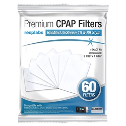 Изображение Resplabs CPAP Filters Compatible with ResMed AirSense 10 Machine (60 Pack)