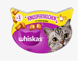 Изображение Snack for cats, crispy bags with chicken and cheese, 60 g