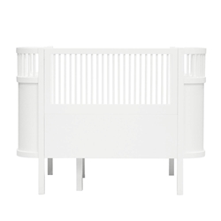 תמונה של מיטת תינוק מתכווננת בצבע לבן Sebra Baby & Junior cot