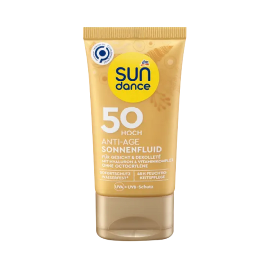 תמונה של לטיפול בפנים SUNDANCE Sun Fluid Face Anti Age SPF 50, 50 ml