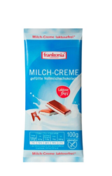 תמונה של שוקולד חלב במילוי קרם חלב ללא לקטוז 100 גרם Frankonia 