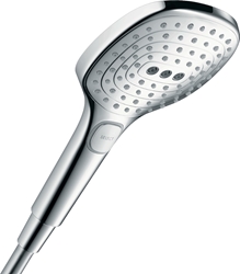תמונה של  ראש מקלחת כרום, 3 סוגי סילון hansgrohe hansgrohe Raindance Select E 120 3jet 26520000