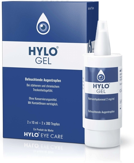 Picture of HYLO-GEL eye drops 2X10 ml