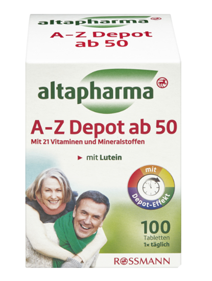 Изображение Altapharma AZ Depot from 50 years multivitamin + mineral with 21 vitamins