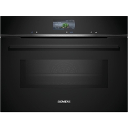 Picture of Siemens CM776GKB1, iQ700, built-in compact oven with microwave function, 60 x 45 cm, black, stainless steel