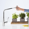 Изображение hansgrohe Metris Select kitchen faucet 73816000 chrome, with pull-out spray, 2jet, sBox