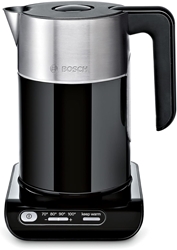 Изображение Bosch Styline TWK8613P kettle, 2400W, 1.5l, TemperatureControl, KeepWarm Function, black/stainless steel