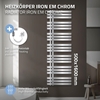 Picture of ECD Germany Iron EM Design Bathroom Radiator Electric with Heating Rod 1200 W - 500 x 1600 mm - Chrome - Designer Radiator Panel Radiator Towel Rail Towel Rail