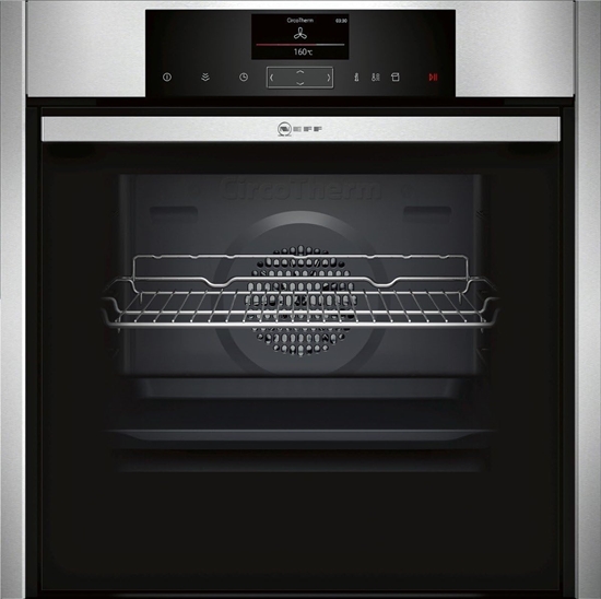 Изображение Neff B45FS22N0 N90 built-in steam oven, 60cm wide, 71 l, self-cleaning, sensor buttons, stainless steel