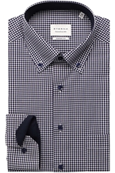 Picture of ETERNA COMFORT FIT SHIRT MARINE/WHITE, CHEQUERED, SIZE: L