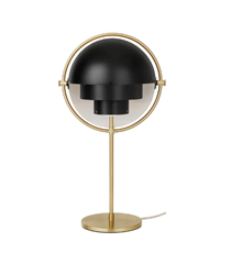 Изображение GUBI MULTI-LITE TABLE LAMP, Shade Color: Black Semi Matt, Lamp Base: Brass 