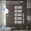 Изображение ECD Germany Iron EM Design Bathroom Radiator Electric with Heating Rod 1200 W - 500 x 1200 mm - Chrome
