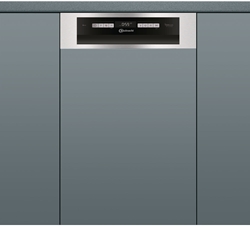 Изображение Bauknecht Dishwasher BSBO 3O35 PF X, Semi-integrated, Single (45 cm wide), Black, Stainless steel, 10 place settings