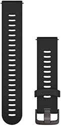 Picture of Garmin Quick Release Band, 20mm, Black with Slate Hardware, Silicone, 107-196 mm