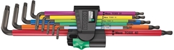 Picture of Wera 05024480001 967/9 TX XL 1 L-key set, long, multi-colored, 9 pieces