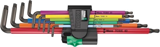 Picture of Wera 05024480001 967/9 TX XL 1 L-key set, long, multi-colored, 9 pieces
