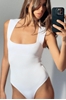 תמונה של  Zara POLYAMIDE BODYSUIT WITH SQUARE NECKLINE, Size: S.