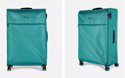 Изображение PRIMARK Softshell Suitcase With 8 Wheels, Color: Blue-green, Size XL 