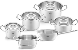 Picture of Fissler Original Profi Collection 6-Piece Stainless Steel Saucepan Set with Glass Lids