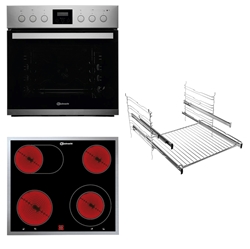 Picture of Bauknecht HEKO STAR4EX (HVS3TH8V2IN + CHR9642IN) stove set normal AutoClean hydrolytic with 60 cm glass ceramic hob